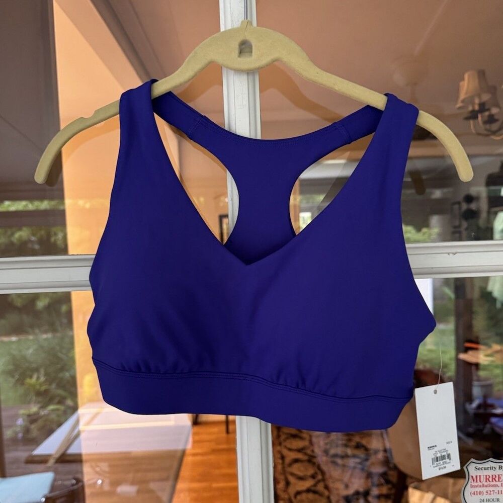 Tek Gear Medium Impact Sports Bra size Medium Purple -5243 Gym Training